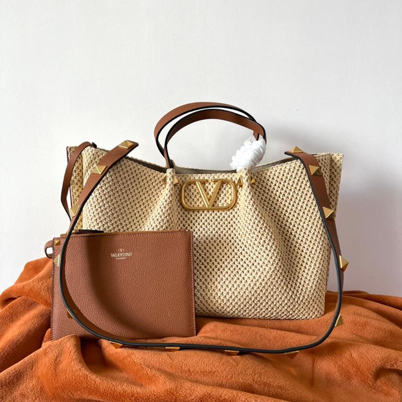 Valentino Shoulder Tote Bags VL2002 Apricot